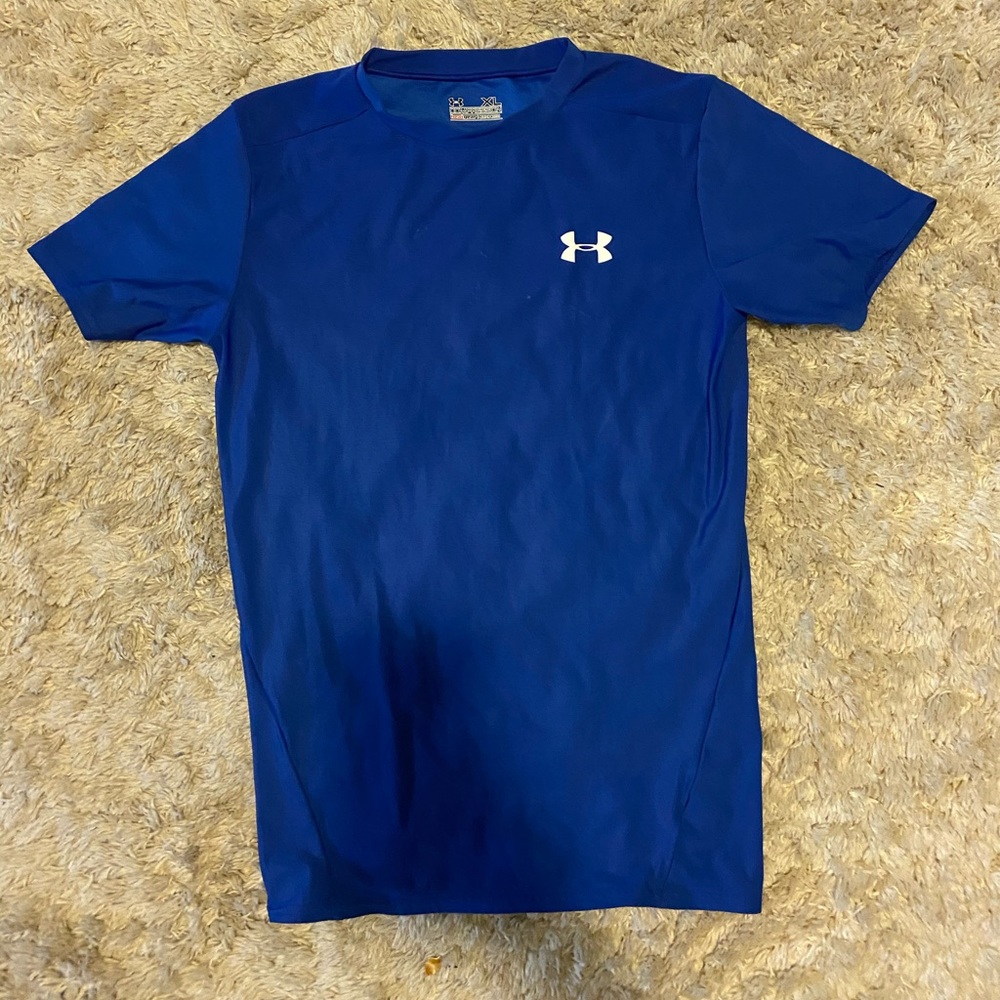 Royal blue under armor compression shirt